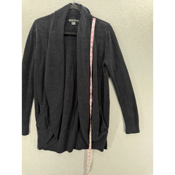 Barefoot Dreams CozyChic Lite Circle Cardi Black Cardigan Sweater Size M 452 - Picture 6 of 10